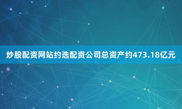 炒股配资网站约选配资公司总资产约473.18亿元